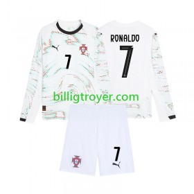 Billige Fotballdrakter Portugal Cristiano Ronaldo 7 Barn Bortedraktsett 2025 Langermet